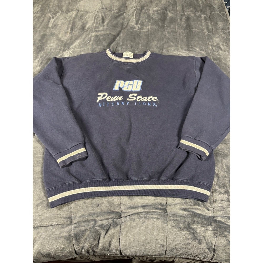 Vintage Penn State Nittany Lions‎ Sweatshirt Team Edition Navy Blue XL USA Made